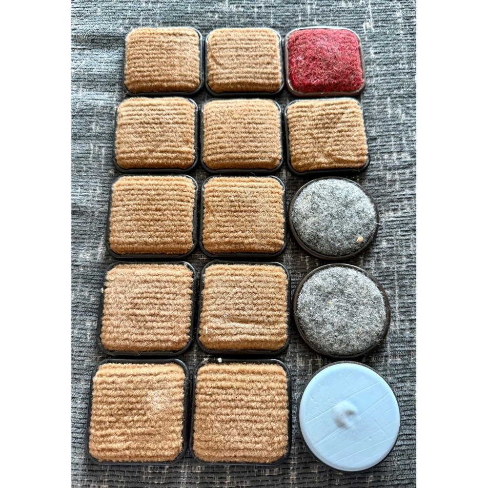 Furniture Floor Protectors Lot 13pc Good Assorted Carpet Felt Sliders